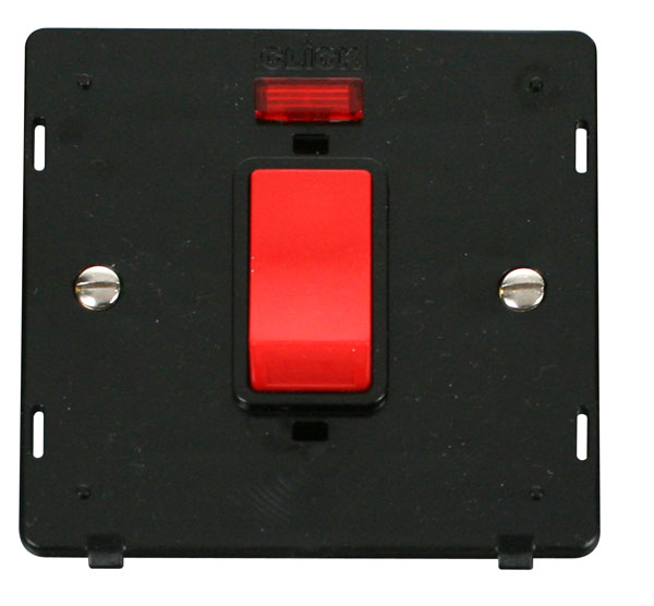 Click Definity 45A DP Switch with Neon Insert SIN201BK