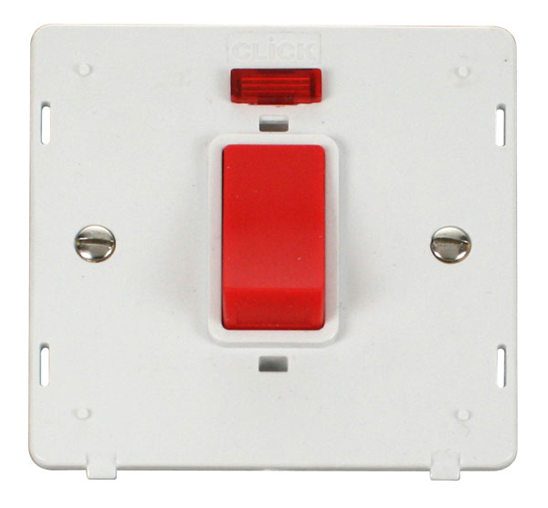 Click Definity 45A DP Switch with Neon Insert SIN201PW