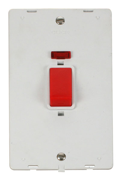 Click Definity 45A DP Vertical Switch with Neon Insert SIN203PW