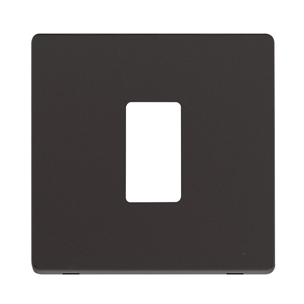 Click Definity Black 1 Gang Grid Pro Front Plate SCP20401BK