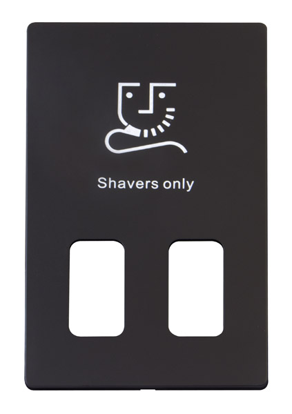 Click Definity Dual Voltage Shaver Socket Cover Plate SCP100BK