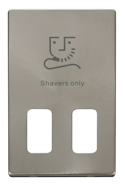 Click Definity Dual Voltage Shaver Socket Cover Plate SCP100BS