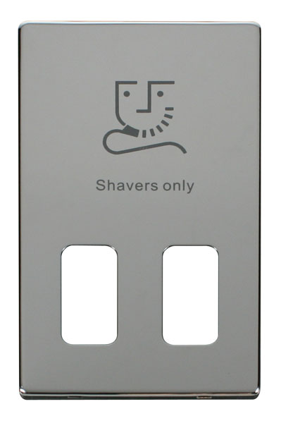 Click Definity Dual Voltage Shaver Socket Cover Plate SCP100CH