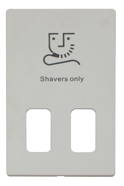 Click Definity Dual Voltage Shaver Socket Cover Plate SCP100PW