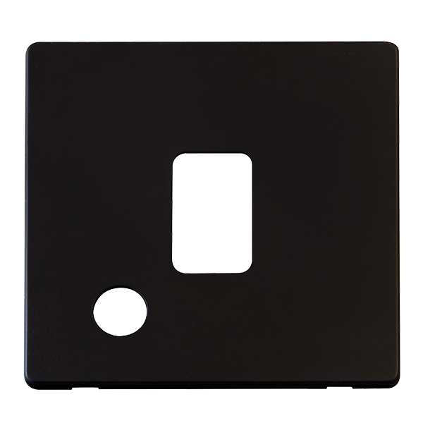 Click Definity Metal Black 20A DP Switch FO Cover Plate SCP322MB