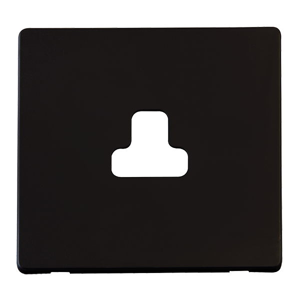 Click Definity Metal Black 2A Round Socket Cover Plate SCP239MB