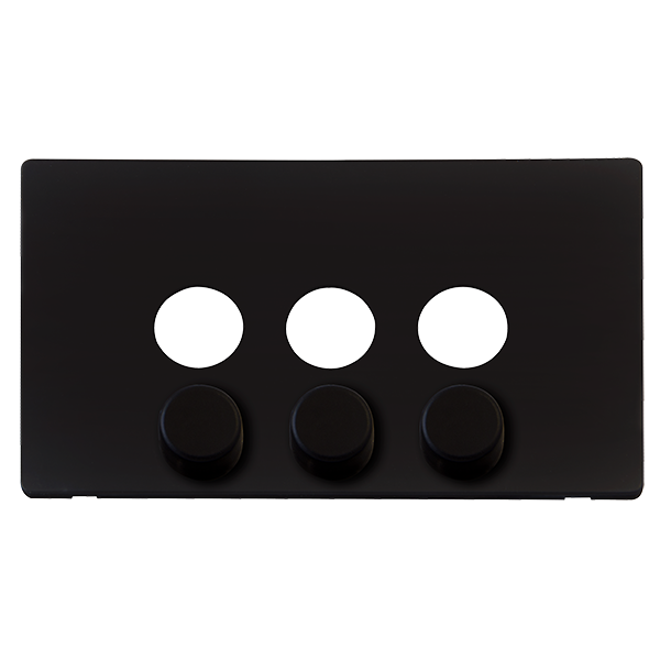 Click Definity Metal Black 3G Dimmer Switch Cover Plate SCP243MB