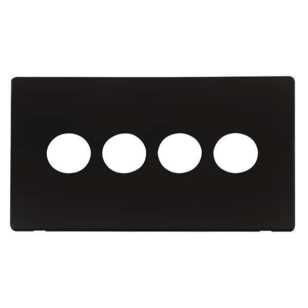 Click Definity Metal Black 4 Gang Toggle Switch Cover Plate SCP224MB