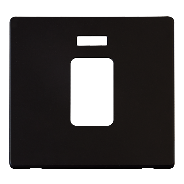 Click Definity Metal Black 45A Single Cooker Switch Cover Plate with Neon SCP201MB