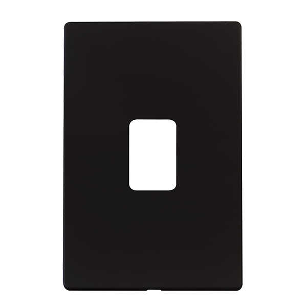 Click Definity Metal Black 45A Vertical Cooker Switch Cover Plate SCP202MB