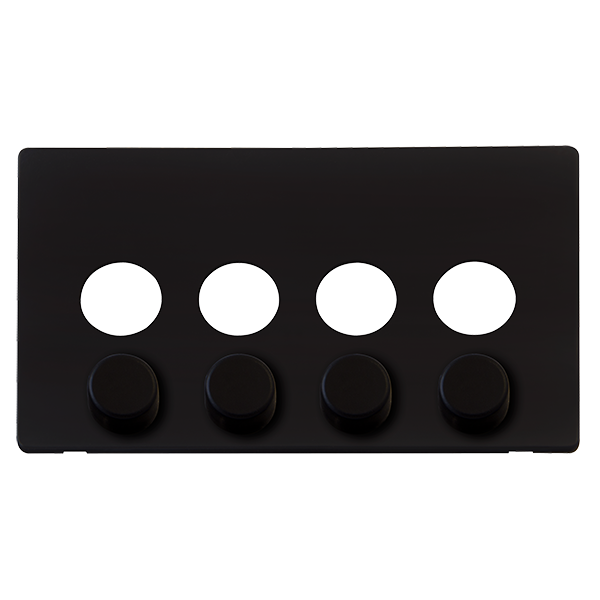 Click Definity Metal Black 4G Dimmer Switch Cover Plate SCP244MB