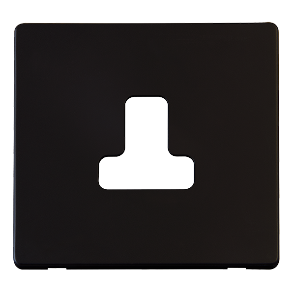 Click Definity Metal Black 5A Round Socket Cover Plate SCP238MB
