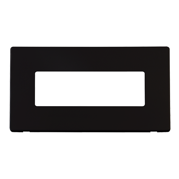 Click Definity Metal Black 6 Gang Double Cover Plate SCP426MB
