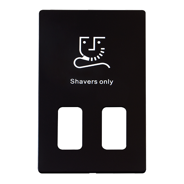 Click Definity Metal Black Shaver Socket Cover Plate SCP100MB