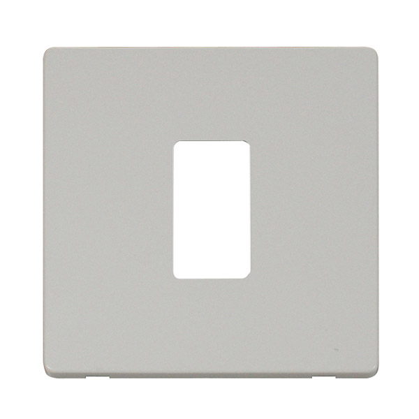 Click Definity Metal White 1 Gang Grid Pro Front Plate SCP20401MW