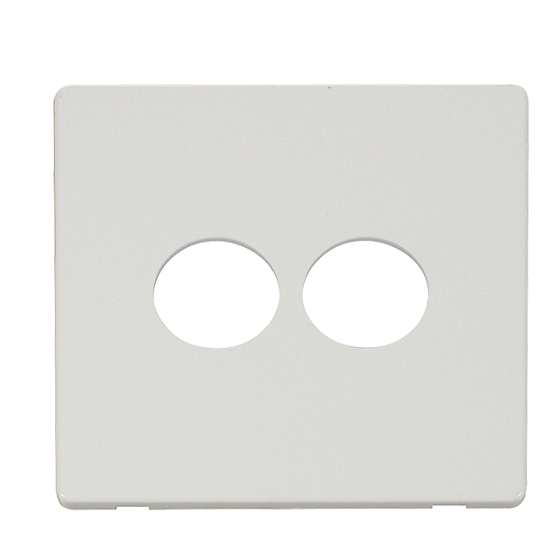 Click Definity Metal White 2 Gang Toggle Switch Cover Plate SCP222MW