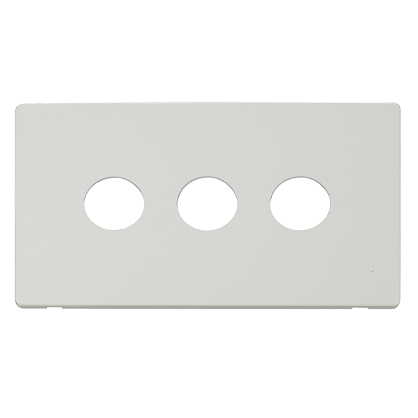 Click Definity Metal White 3 Gang Toggle Switch Cover Plate SCP223MW