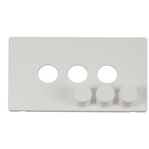 Click Definity Metal White 3G Dimmer Switch Cover Plate SCP243MW
