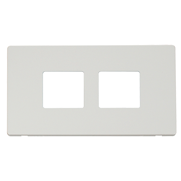 Click Definity Metal White 4 Gang Double Cover Plate SCP404MW