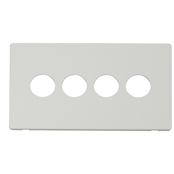 Click Definity Metal White 4 Gang Toggle Switch Cover Plate SCP224MW