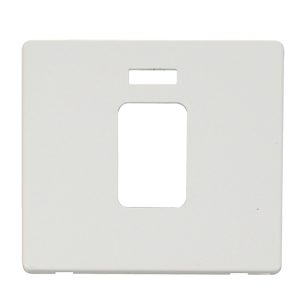 Click Definity Metal White 45A Single Cooker Switch Cover Plate with Neon SCP201MW