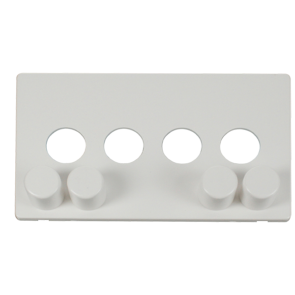 Click Definity Metal White 4G Dimmer Switch Cover Plate SCP244MW