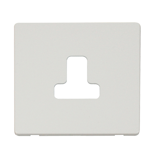 Click Definity Metal White 5A Round Socket Cover Plate SCP238MW