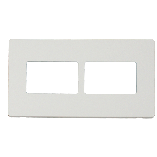 Click Definity Metal White 6 Gang Double Cover Plate SCP406MW