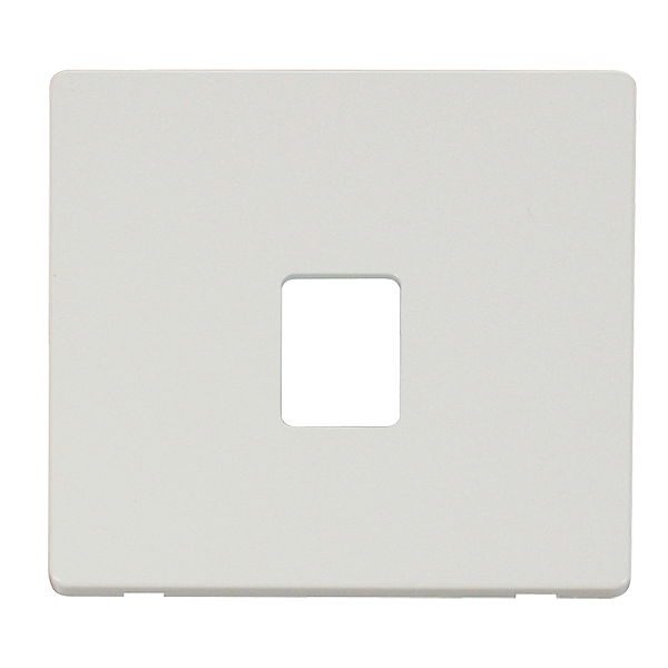 Click Definity Metal White RJ11/RJ45 Socket Outlet Cover Plate SCP115MW