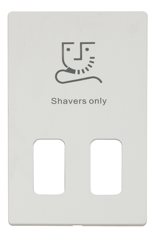 Click Definity Metal White Shaver Socket Cover Plate SCP100MW