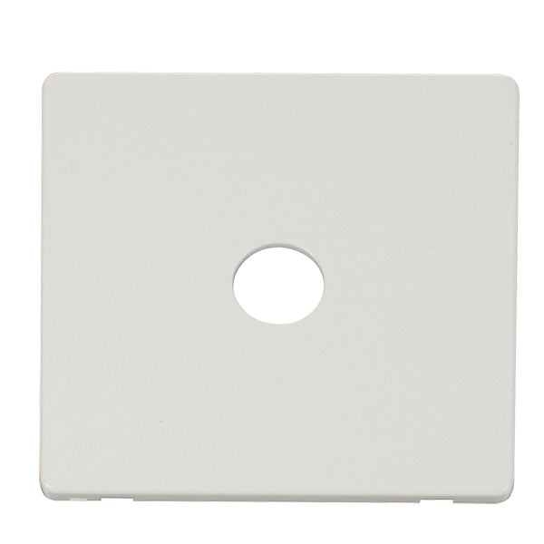 Click Definity Metal White Single Coaxial Outlet Cover Plate SCP231MW