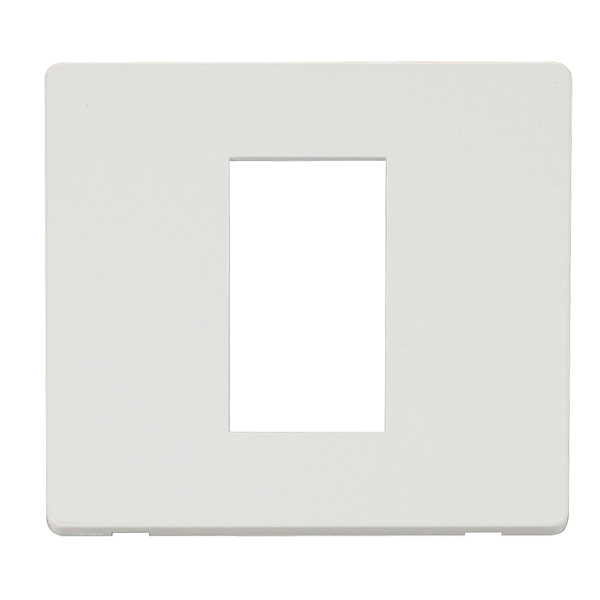 Click Definity Metal White Single Media Plate 1 Gang Cover Plate SCP310MW