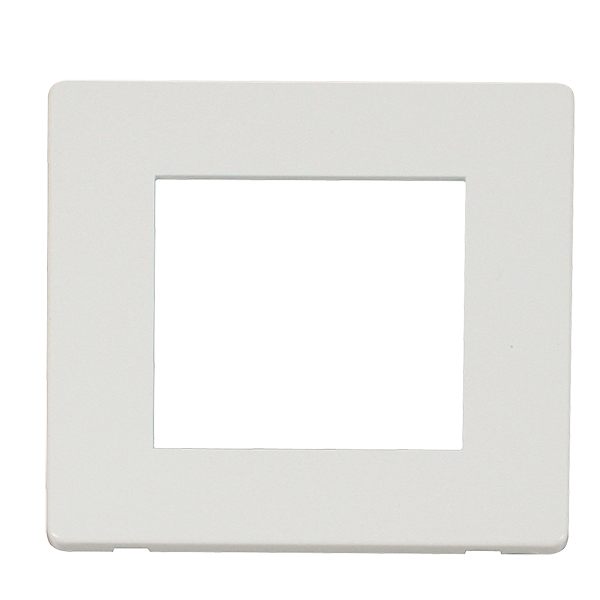 Click Definity Metal White Single Media Plate 2 Gang Cover Plate SCP311MW