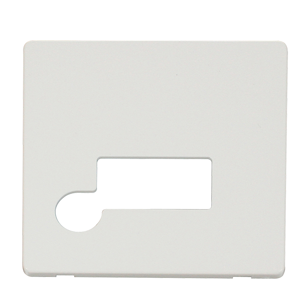 Click Definity Metal White 13A Unswitched Fused Spur Cover Plate with Flex Outlet SCP150MW