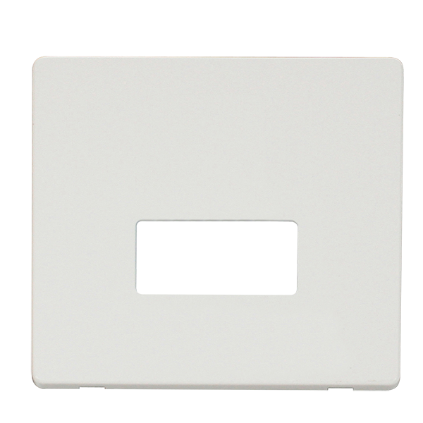 Click Definity Metal White Unswitched Fused Spur Cover SCP250MW