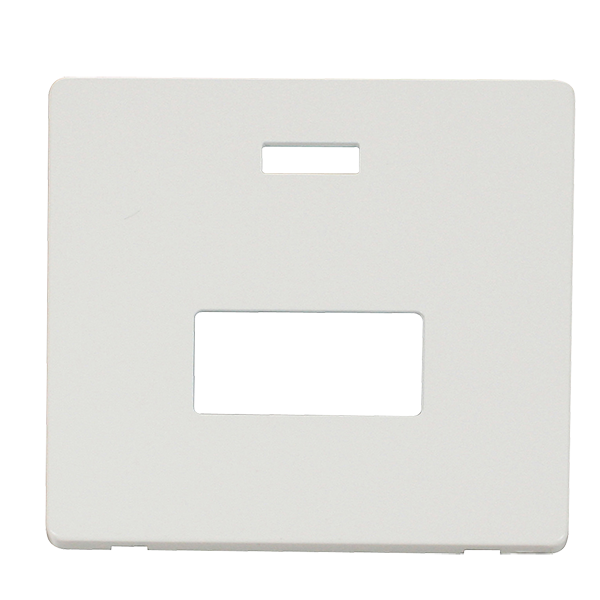 Click Definity Metal White 13A Unswitched Fused Spur Cover Plate with Neon SCP253MW