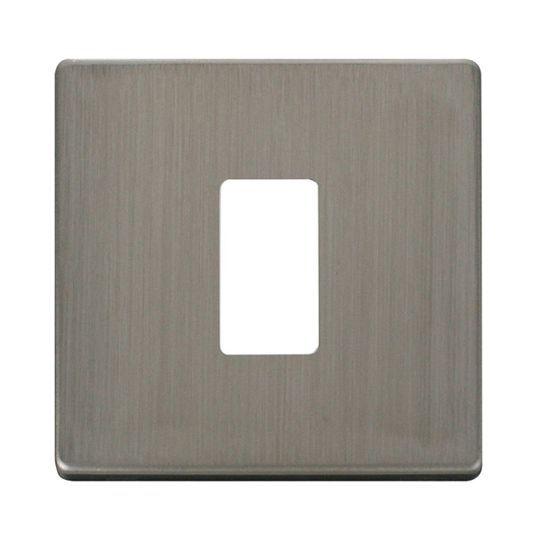 Click Definity Stainless Steel 1 Gang Grid Pro Front Plate SCP20401SS