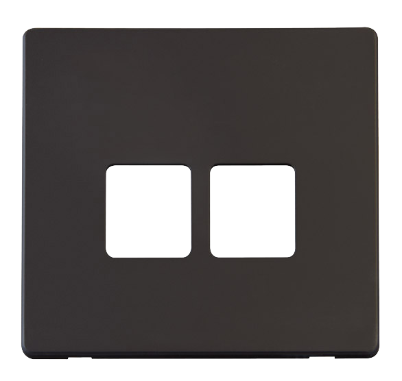 Click Definity Twin Telephone Outlet Cover Plate SCP121BK