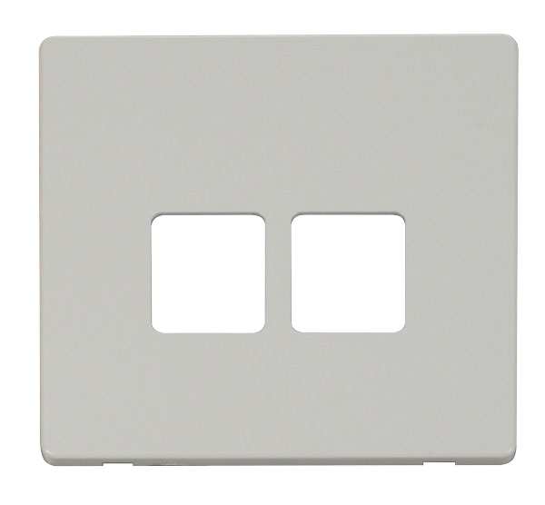 Click Definity Twin Telephone Outlet Cover Plate SCP121PW