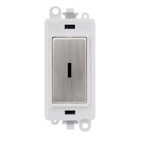Click Grid Pro GM2003PWSS 2 Way Keyswitch Module White Stainless Steel