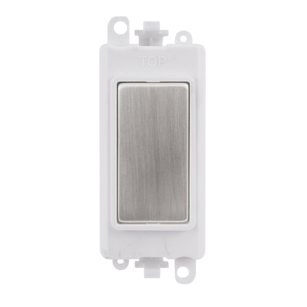 Click Grid Pro GM2008PWSS Blank Module White Stainless Steel