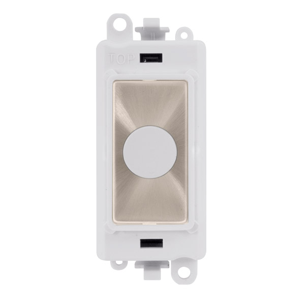 Click Grid Pro GM2017PWBS 20A Flex Outlet Module White Brushed Stainless