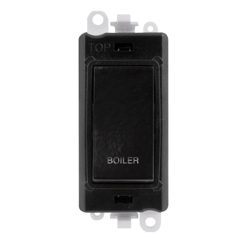 Click Grid Pro GM2018BK-BL Double Pole Switch Module Black Boiler