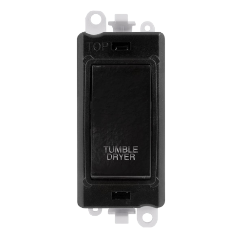 Click Grid Pro GM2018BK-TD Double Pole Switch Module Black Tumble Dryer