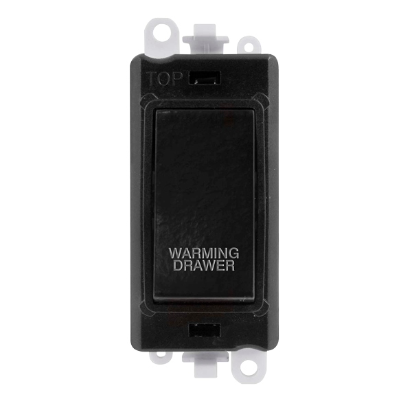 Click Grid Pro GM2018BK-WDR Double Pole Switch Module Black Warming Drawer