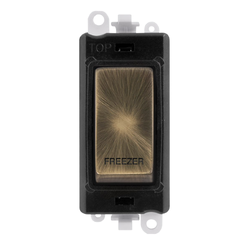 Click Grid Pro GM2018BKAB-FZ Double Pole Switch Module Black Antique Brass Freezer