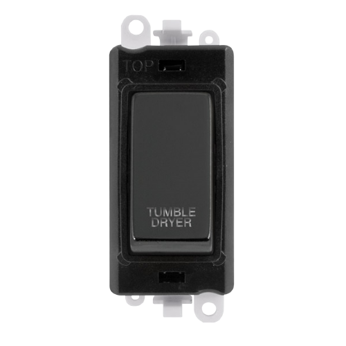 Click Grid Pro GM2018BKBN-TD Double Pole Switch Module Black Black Nickel Tumble Dryer
