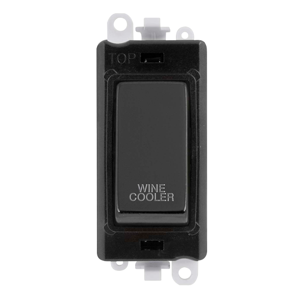 Click Grid Pro GM2018BKBN-WC Double Pole Switch Module Black Black Nickel Wine Cooler