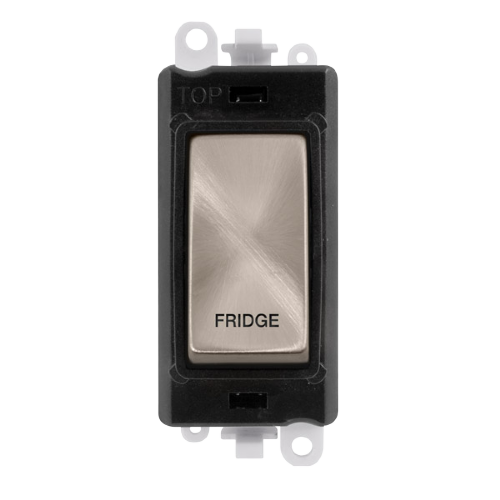 Click Grid Pro GM2018BKBS-FD Double Pole Switch Module Black Brushed Stainless Fridge