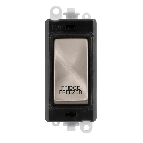 Click Grid Pro GM2018BKBS-FF Double Pole Switch Module Black Brushed Stainless Fridge Freezer